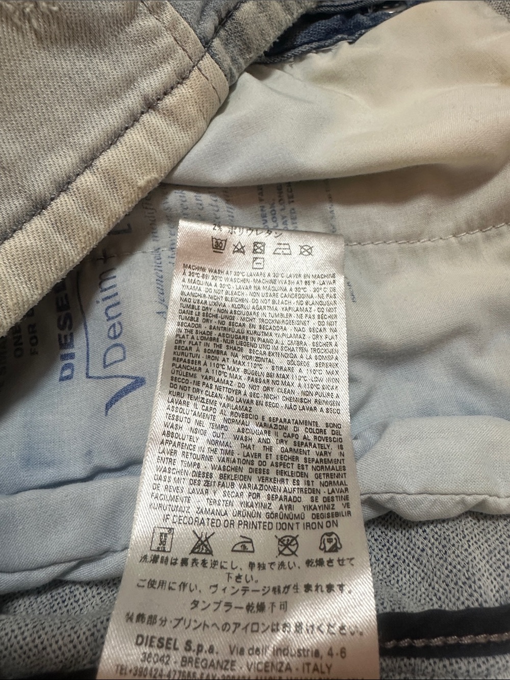 Diesel Two-Tone Distressed Denim Jacket - Picture 10 of 15
